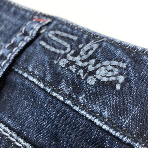 LIKE NEW VINTAGE SILVER SANTORINI CROP JEANS 31x26 ⭐️ - Picture 7 of 14